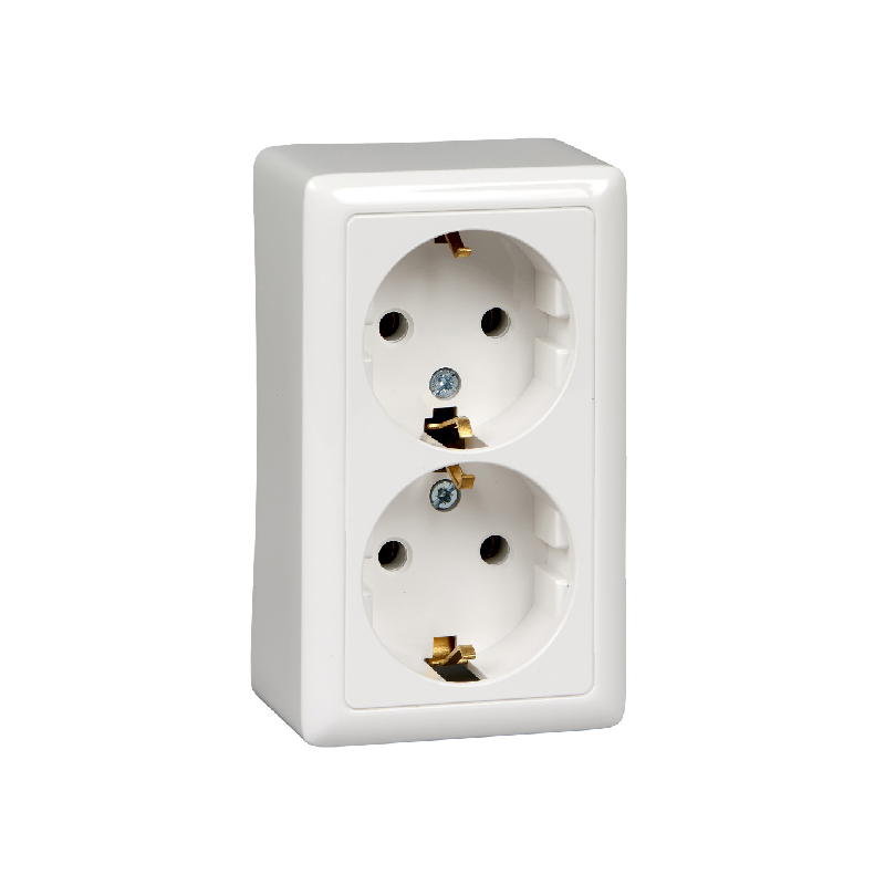 Роз. 2-ная о/у с з/к  16А 250В белый ХИТ !!!