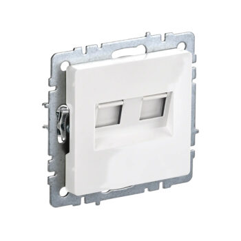 Роз. 2-я RJ11+RJ45 кат.5E б/рамки "BRITE" белый (1/100)