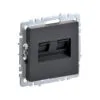Роз. 2-я RJ11+RJ45 кат.5E б/рамки "BRITE" графит (1/100)