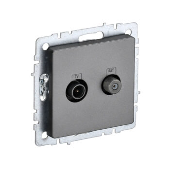 Роз. 2-я TV+SAT б/рамки "BRITE" сталь (1/100)