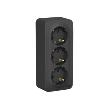 B006 Роз. 3-ная о/у с  з/к без ш/т 16А 250В "BLANCA" антрацит BLNRA010316 (5)