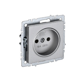 Роз. без з/к 10А б/рамки "BRITE" алюминий (1/100)