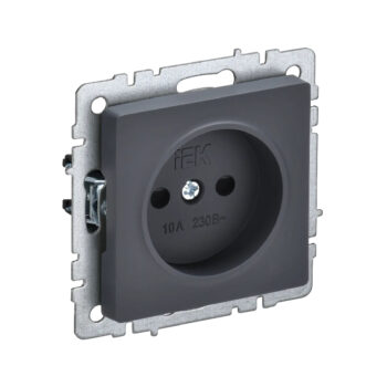 Роз. без з/к 10А б/рамки "BRITE" графит (1/100)