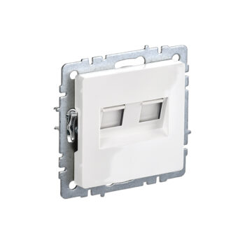 Роз. комп. 2-ая RJ45 кат.5E б/рамки "BRITE" белый (1/100)
