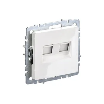 Роз. комп. 2-ая RJ45 кат.5E б/рамки "BRITE" белый (1/100)
