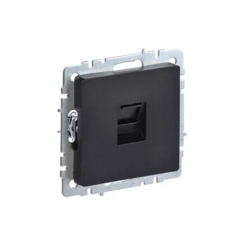 Роз. комп. RJ45 кат.5E б/рамки "BRITE" черный (1/100)