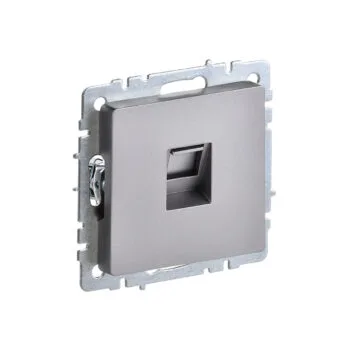 Роз. комп. RJ45 кат.5E б/рамки "BRITE" сталь (1/100)