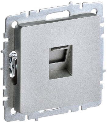 Роз. комп. RJ45 кат.5E б/рамки "BRITE" алюминий (1/100)