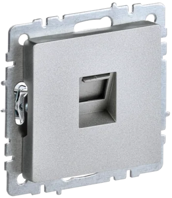Роз. комп. RJ45 кат.5E б/рамки "BRITE" алюминий (1/100)