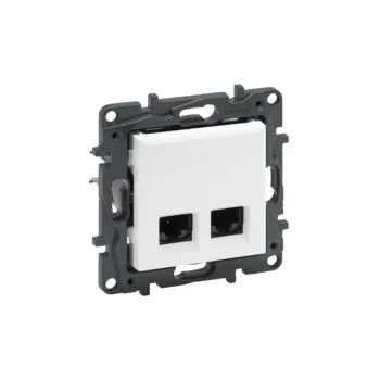 Роз. RJ45+RJ45 кат 5Е механизм б/рамки NLST белый 863160 Legrand (5)