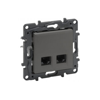 Роз. RJ45+RJ45 кат 5Е механизм б/рамки NLST сталь 863460 Legrand (5)