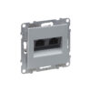 Роз. RJ45+RJ45 кат 5Е механизм б/рамки SUNO алюминий 721351 Legrand (5)