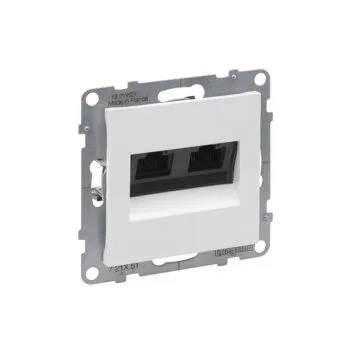 Роз. RJ45+RJ45 кат 5Е механизм б/рамки SUNO белый 721151 Legrand (5)