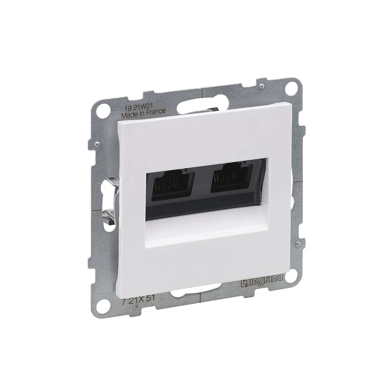 Роз. RJ45+RJ45 кат 5Е механизм б/рамки SUNO белый 721151 Legrand (5)