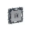 Роз. USB А+C - 2 порта с/у б/рамки NLST алюминий 863340 Legrand (1)