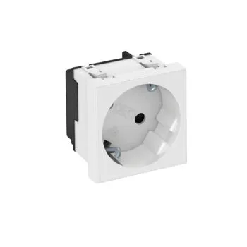Розетка 1я с з/к под углом 33° штор.16А 250В (45х45 мм Modul45) бел. STD-D3S RW1 OBO Bettermann