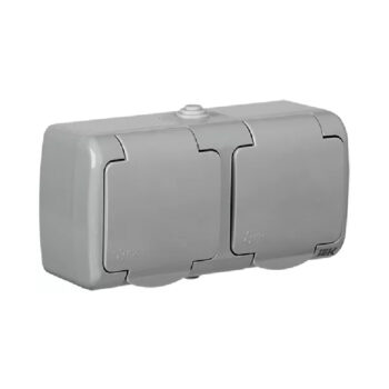 Розетка 2-ая з/к о/у 16А IP54 AQUATIC РСш22-2-А IEK