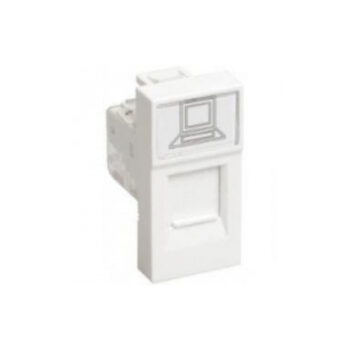 Розетка информационная RJ-45 UTP кат.5е,1 модуль РКИ-10-00-П ПРАЙМЕР (100)