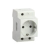 Розетка на дин-рейку РАр10-3-ОП с заземлением IEK