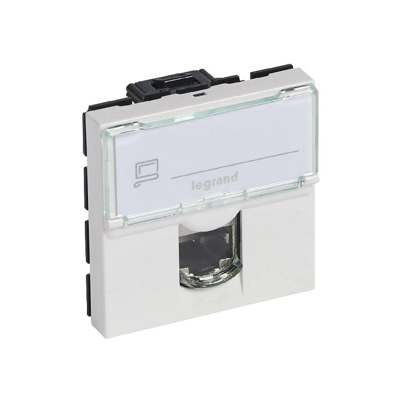 Розетка RJ 45 - Mosaic - категория 5е - UTP - 2 модуля - белый Legrand E-PRO
