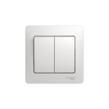 S362 Выкл 2 кл 10А с/у "GLOSSA" белый GSL152 (15)