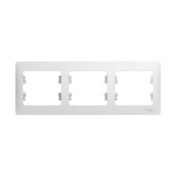 S381 Рамка 3-ная "GLOSSA" белый GSL103 (15)
