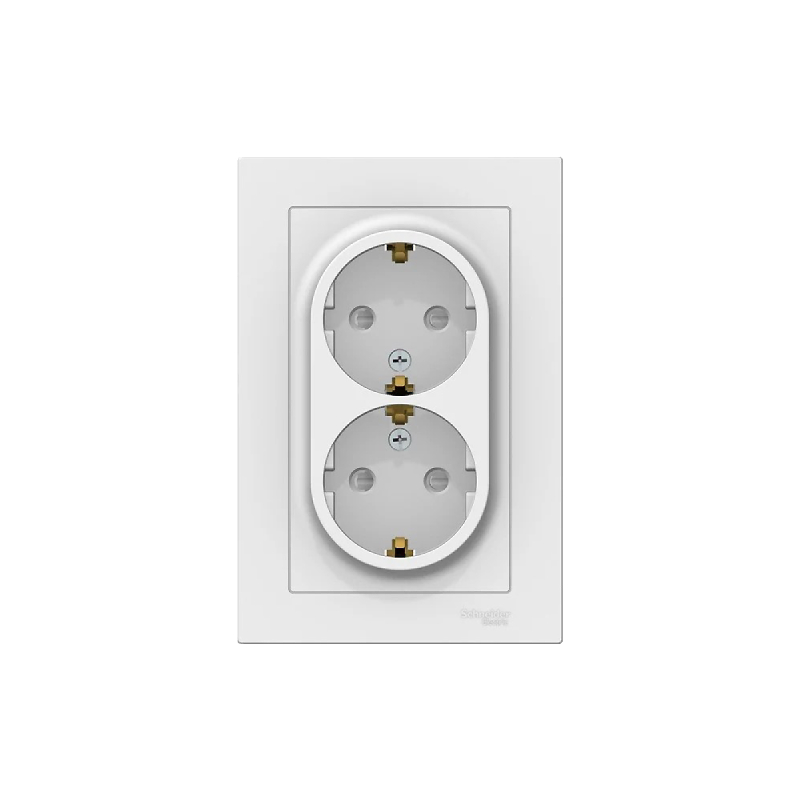 S395 Роз. 2-ная с/у 16А с з/к з/ш "ATLAS" белый ATN126 (10)