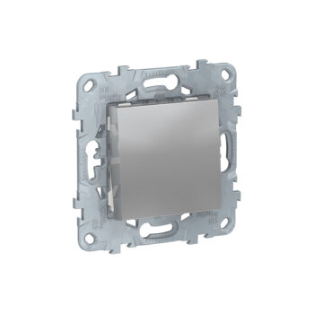 SE Unica New Алюминий Переключатель 1-клавишный, сх. 6, 10 AX, 250В NU520330