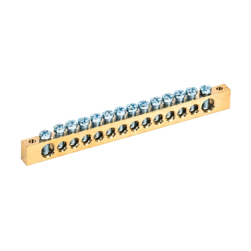 Шина "N" PEN "земля-ноль" 8х12мм 14/2 (крепеж по краям) UNIT (10/250)