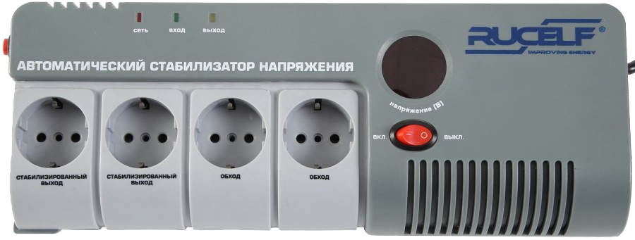 Стабилизатор СтАР-500 (0,5кВА) H/1 фазн.релейный настенный RUCELF (1)