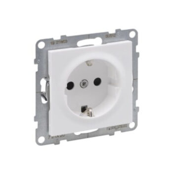 SUNO Силовая розетка 2К+З 16А 250В с з/ш.Безвинтовые зажимы.Цвет "Белый" Legrand E-PRO