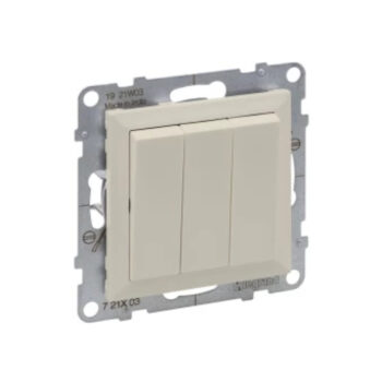 SUNO Выключатель трехклавишный 20АХ 250В. Винтовые зажимы. Цвет "Слоновая кость" Legrand E-PRO