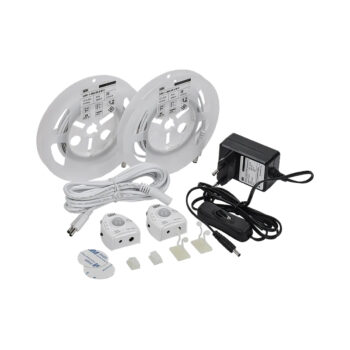 Светодиодная лента "Сделай сам" LED 2х1,2м LSR-2835WW60-4,8-IP20-12В-3000K+драйвер+2 датч движ IEK