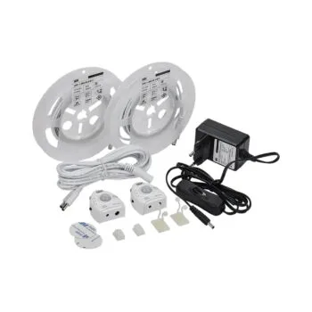 Светодиодная лента "Сделай сам" LED 2х1,2м LSR-2835WW60-4,8-IP20-12В-3000K+драйвер+2 датч движ IEK