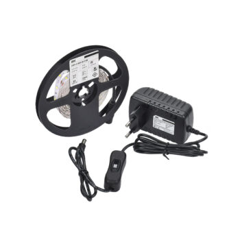 Светодиодная лента "Сделай сам" LED 5м LSR-2835W60-4,8-IP20-12В-6500K+драйвер+выкл IEK