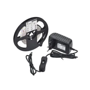 Светодиодная лента "Сделай сам" LED 5м LSR-2835W60-4,8-IP20-12В-6500K+драйвер+выкл IEK