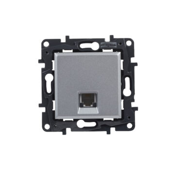 Телефонная роз. RJ11 механизм б/рамки NLST алюминий 863355 Legrand (5)