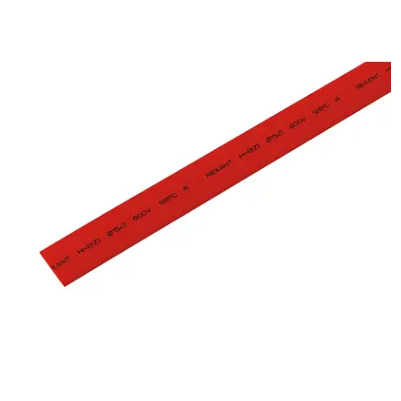 Трубка ТУТ нг 15,0/7,5мм, красная(1м/50 шт) REXANT 21-5004