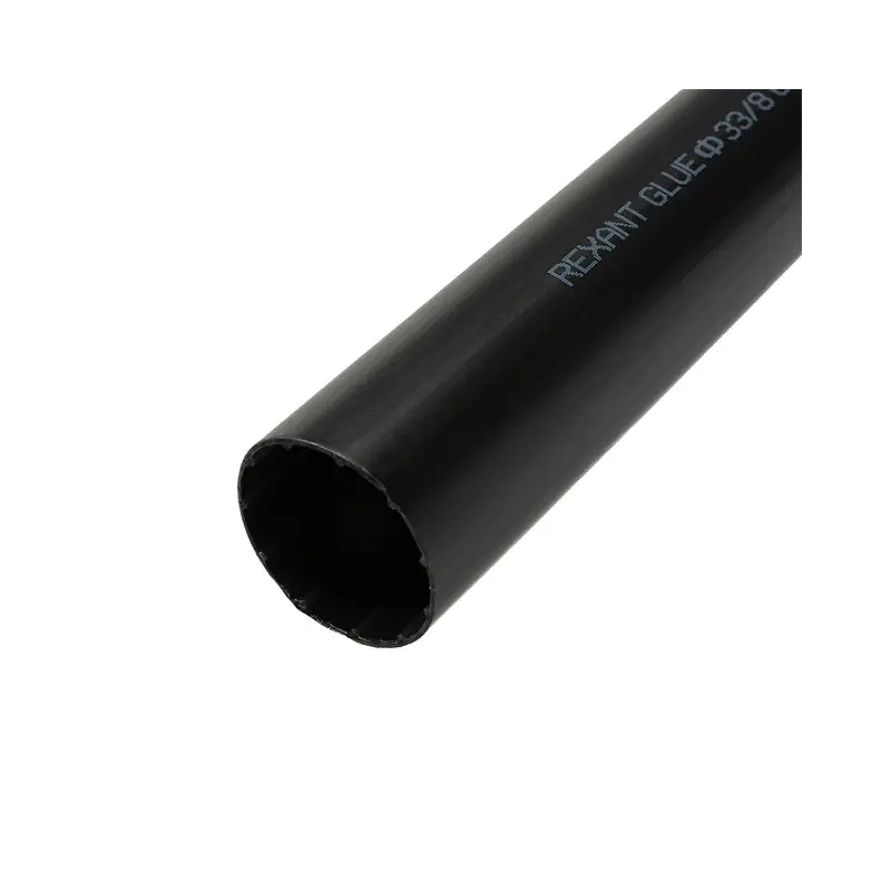 Трубка ТУТ СТТК (3-4:1) среднестенная клеевая 33,0/8,0мм, черная (1м/4 шт) REXANT 26-0033