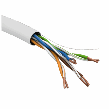 Провод U/UTP (24 AWG), кат. 5E 4х2х0,48 серый PVC 305 м.