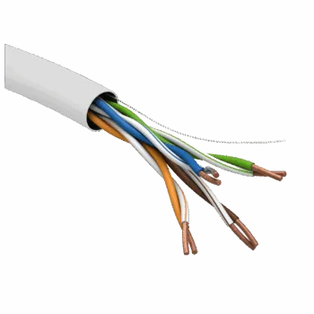 Провод U/UTP (24 AWG), кат. 5E 4х2х0,48 серый PVC 305 м.