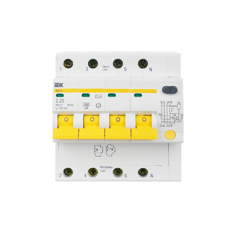 УЗО АД 14 (4ф) 25А IEK (3/24)