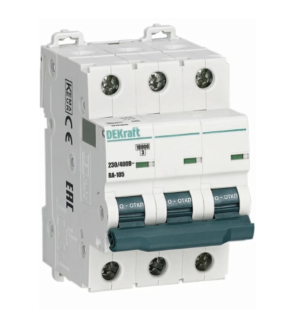 ВА 105 3P 63А 10кА С (1) DEKraft