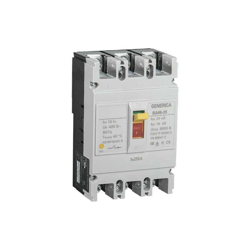ВА 66-35 (3ф) 250А 25 кА GENERICA (1/12) !!!