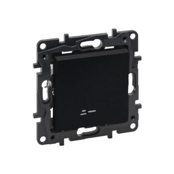 Выкл. 1-кл. с инд. 10А б/рамки, авт.клеммы, NLST чёрный 863511 Legrand (10)