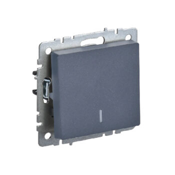 Выкл 1-кл. с инд. 10А б/рамки "BRITE" маренго (1/100)