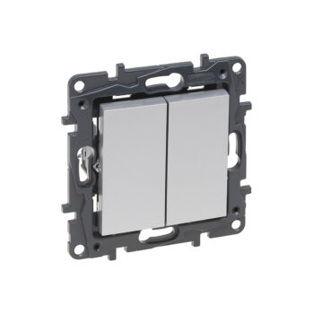 Выкл. 2-кл. 10А б/рамки, авт.клеммы, NLST алюминий 863305 Legrand (10)