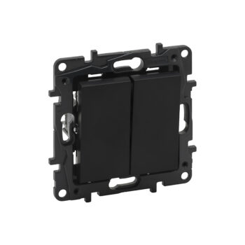 Выкл. 2-кл. 10А б/рамки, авт.клеммы, NLST чёрный 863505 Legrand (10)