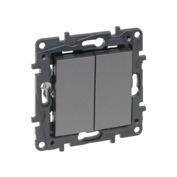 Выкл. 2-кл. 10А б/рамки, авт.клеммы, NLST сталь 863405 Legrand (10)