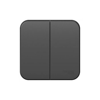 B002 Выкл 2 кл о/у 10А 250B "BLANCA" антрацит BLNVA105016 (15)